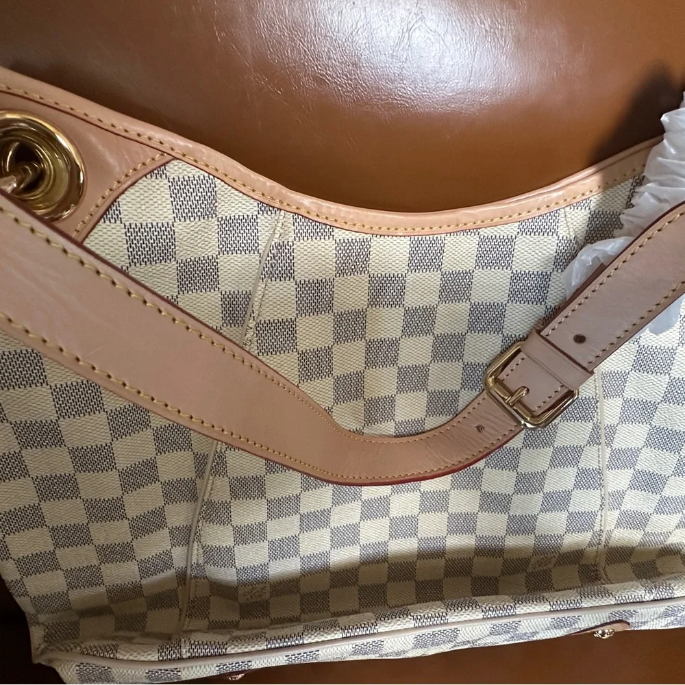 Stylish Damier Asur Checkered Shoulder Bag - Picture 6 of 16